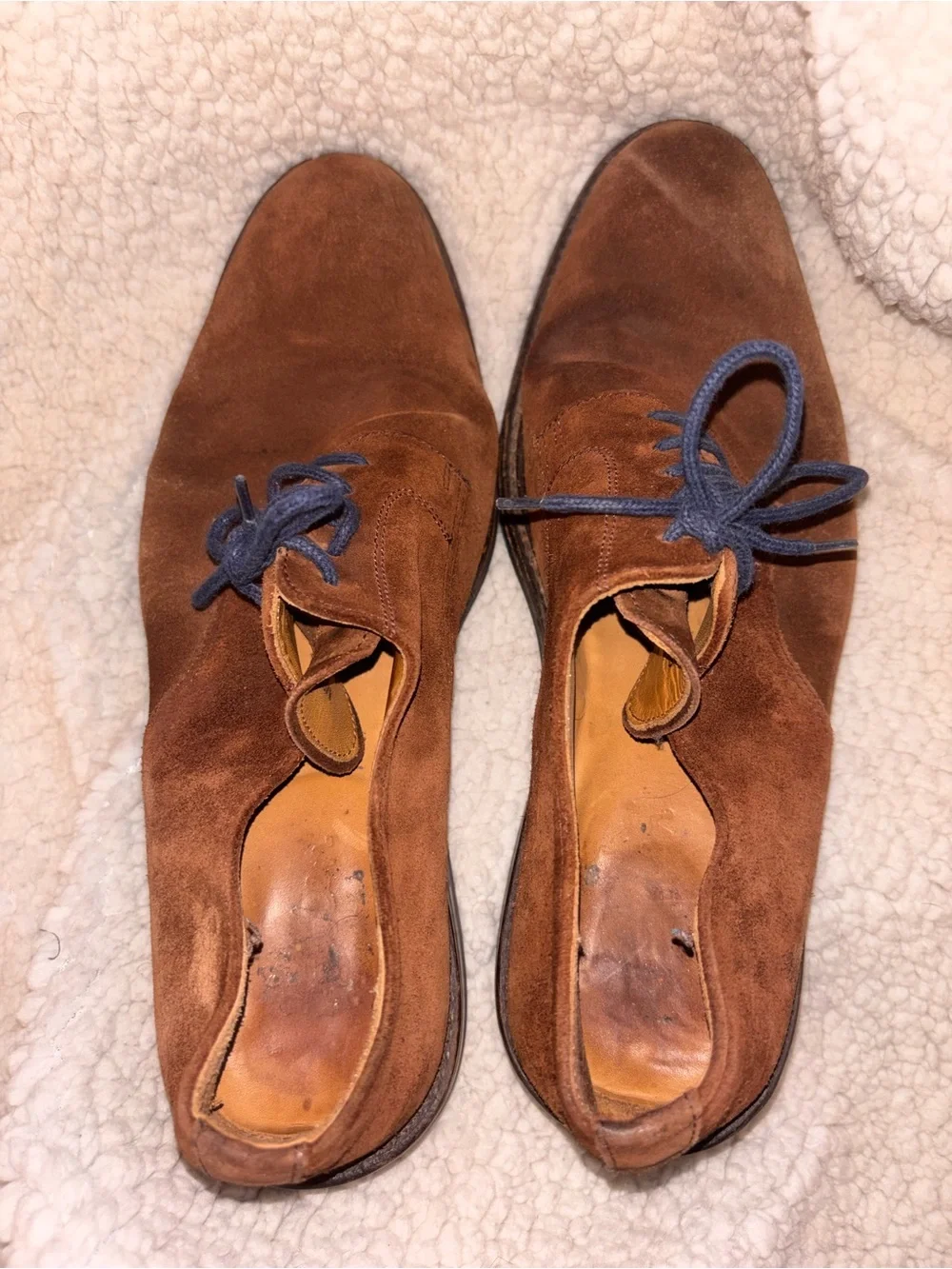 Boden Men’s Brown Suede Derby Shoes Made in Portugal EU 44 US 11